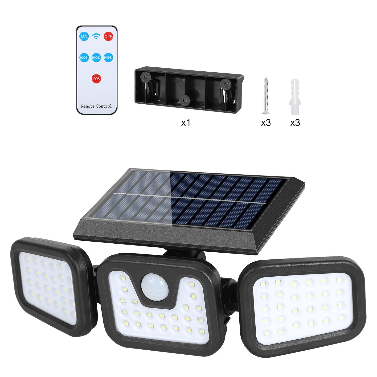 ON  
OFF  
MODE1 MODE2 MODE3  
SOS  
Remote Control  
x1  
x3  
x3