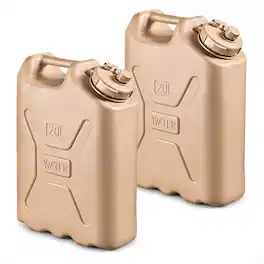 Scepter - Lightweight BPA 5 Gallon Portable Water Storage Container, (2 Pack) - Sand