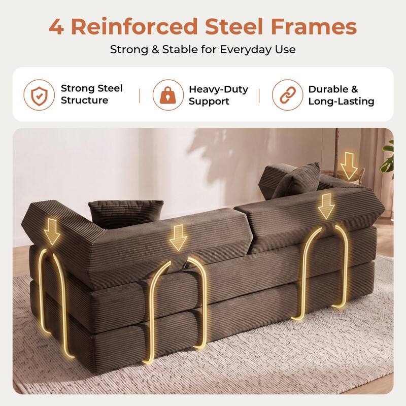 4 Reinforced Steel Frames  
Strong & Stable for Everyday Use

- Strong Steel Structure
- Heavy-Duty Support
- Durable & Long-Lasting