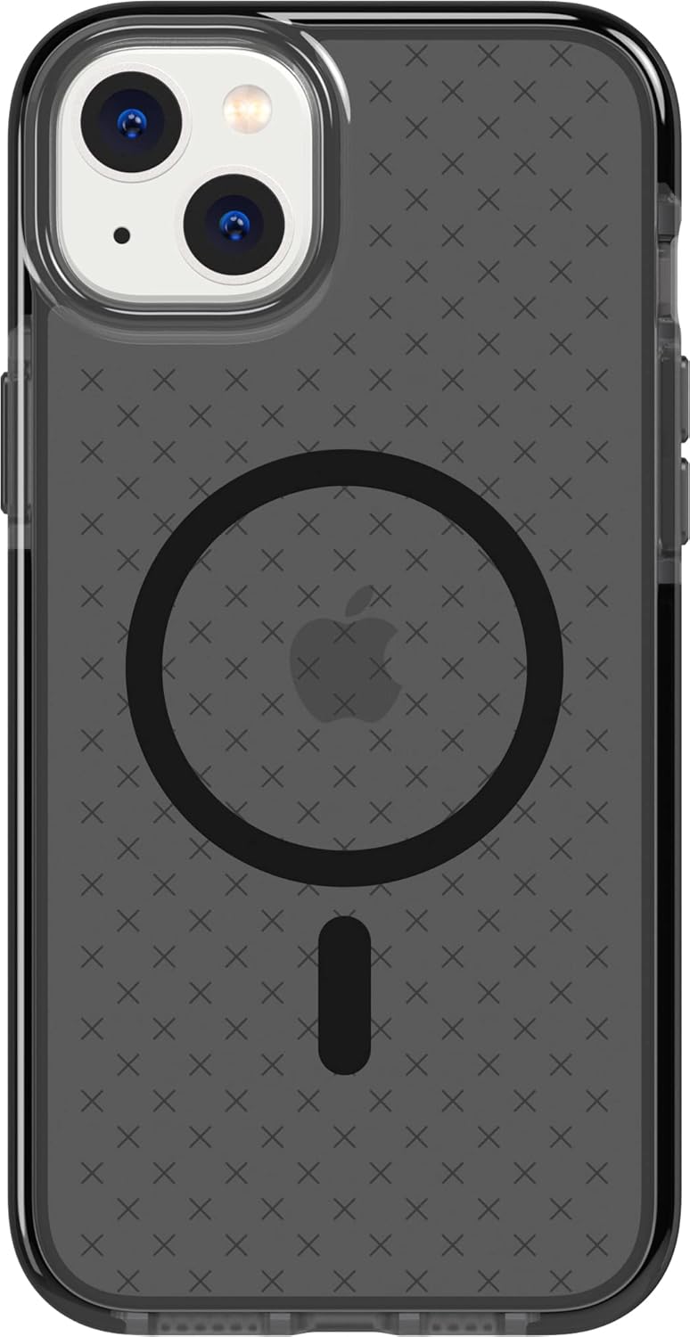 Front. Tech21 - Tech21 iPhone 14 Plus Evo Check Compatible with MagSafe Case – Smokey Black - Smokey Black.