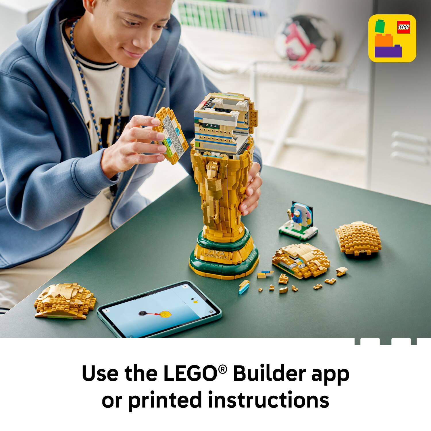 Use the LEGO® Builder app or printed instructions