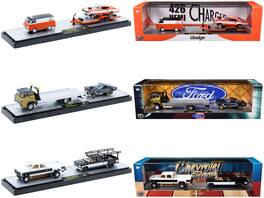 Auto Haulers Set of 3 Trucks Release 87 Limited Edition to 9600 pieces Worldwide 1/64 Diecast Models by M2 Machines - Multicolor