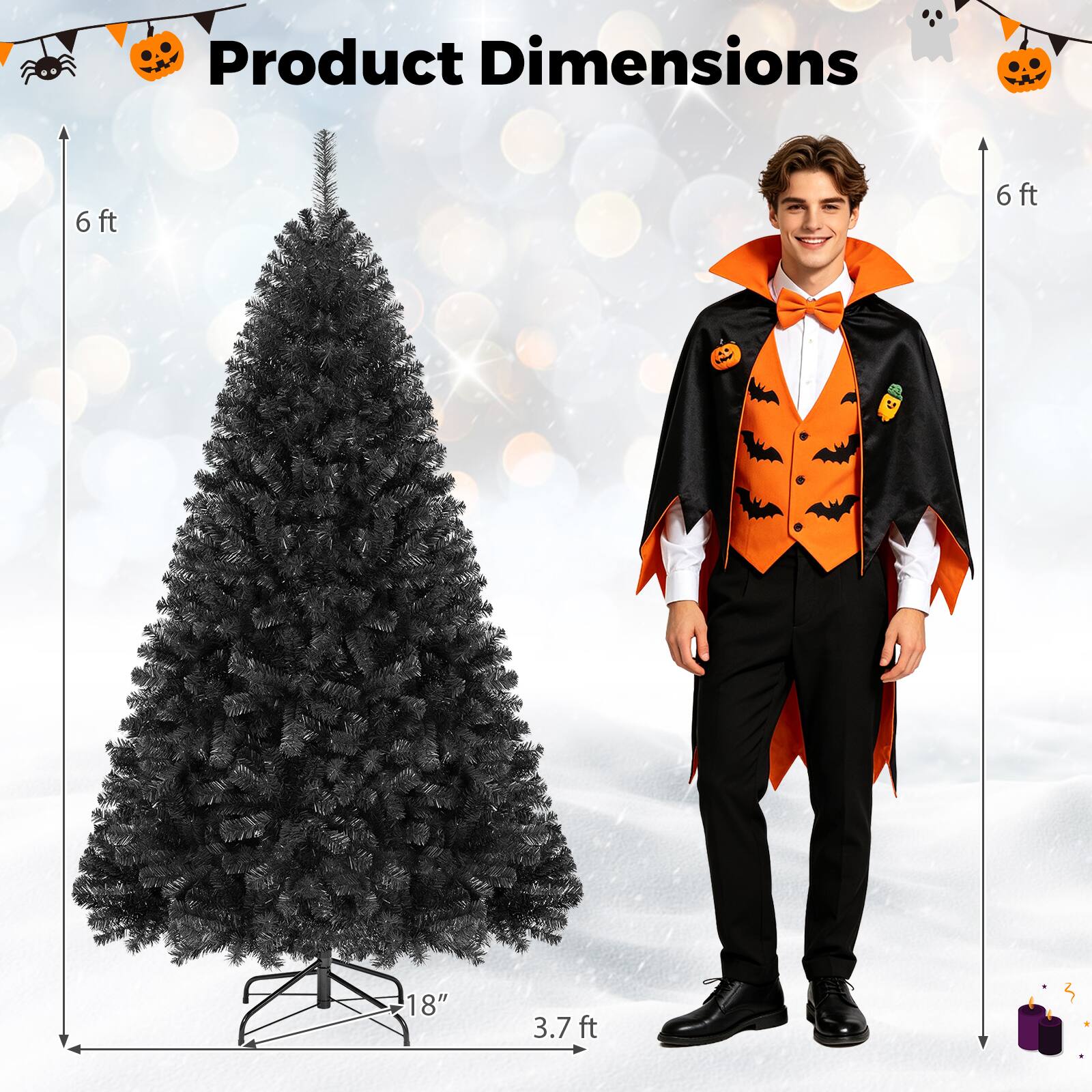 Product Dimensions
6 ft
6 ft
18"
3.7 ft