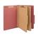 Front. Staples - 60% Recycled Pressboard Classification Folder, 2-Dividers, 2.5" Expansion, Legal Size, Brick Red, 20/Box - Red.