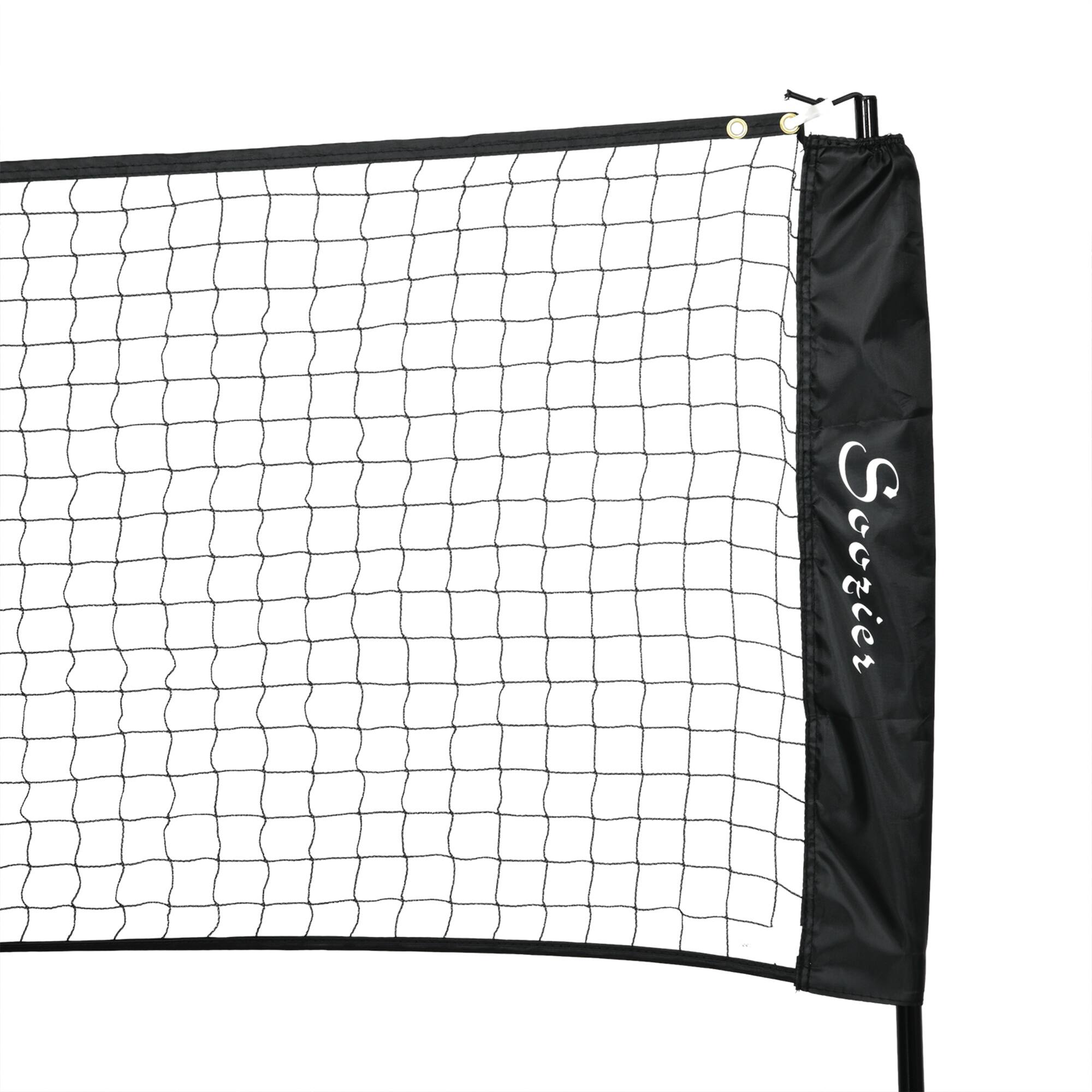 Alt View 7. Soozier - Badminton Set, Height Adjustable for Pickleball, Volleyball, Badminton, Backyard, Beach - Black.