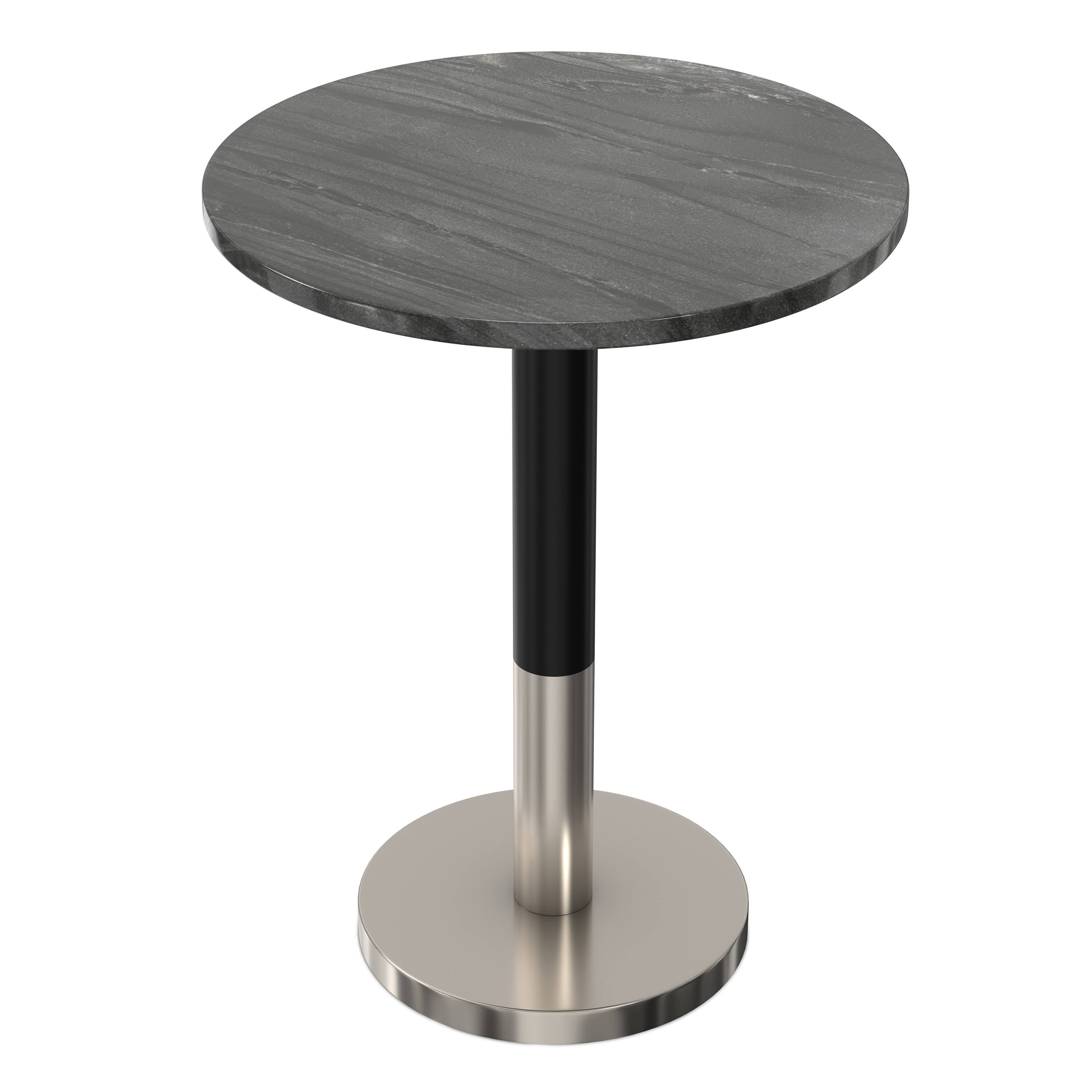 Alt View 5. Simpli Home - Evans 16 inch Wide Modern Side Table in Black Genuine Marble and Black/Silver Iron - Black.