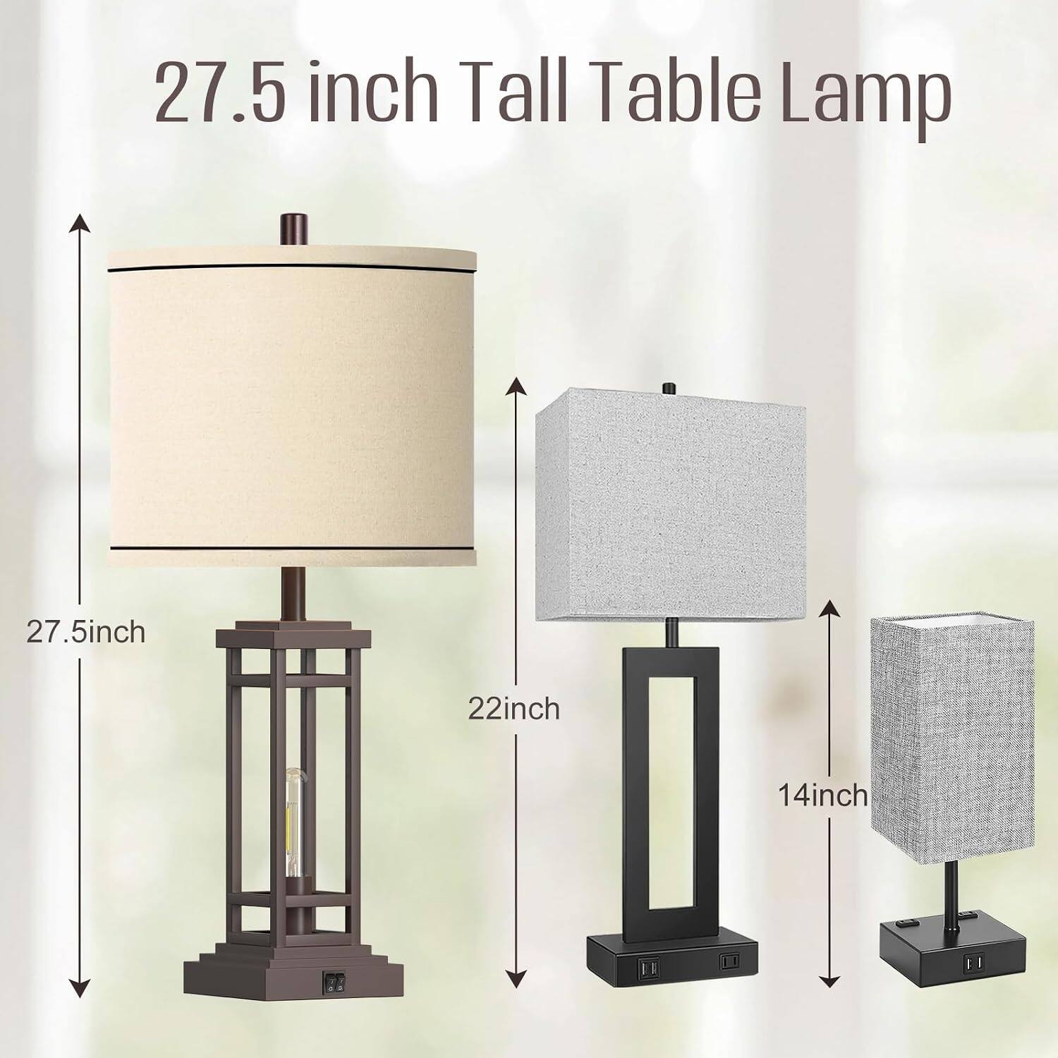 27.5 inch Tall Table Lamp

27.5 inch
22 inch
14 inch