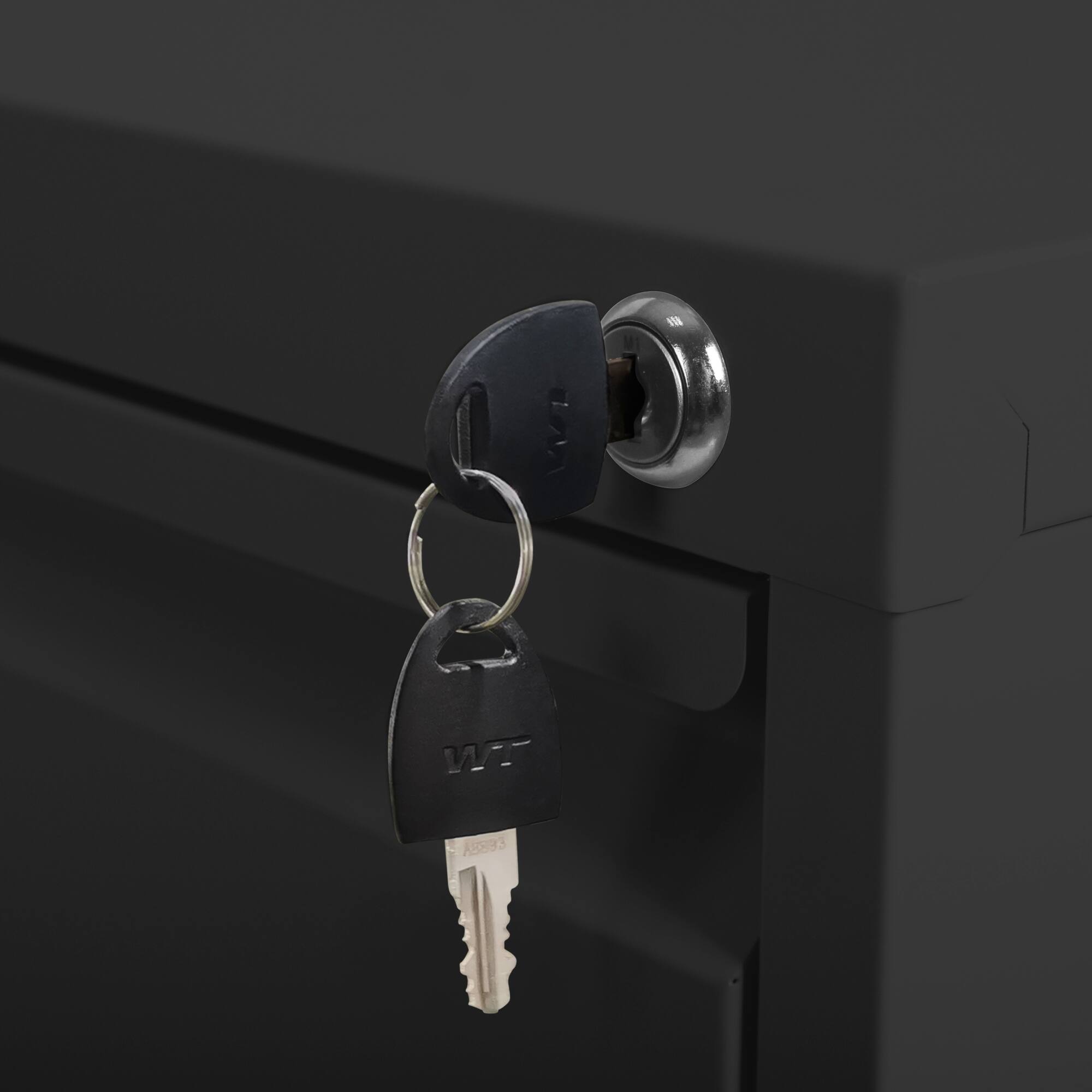 Alt View 6. GOODSILO - High-Capacity Metal File Cabinet with Lock for A4/Legal/Letter Storage - 5 Drawers - Black.