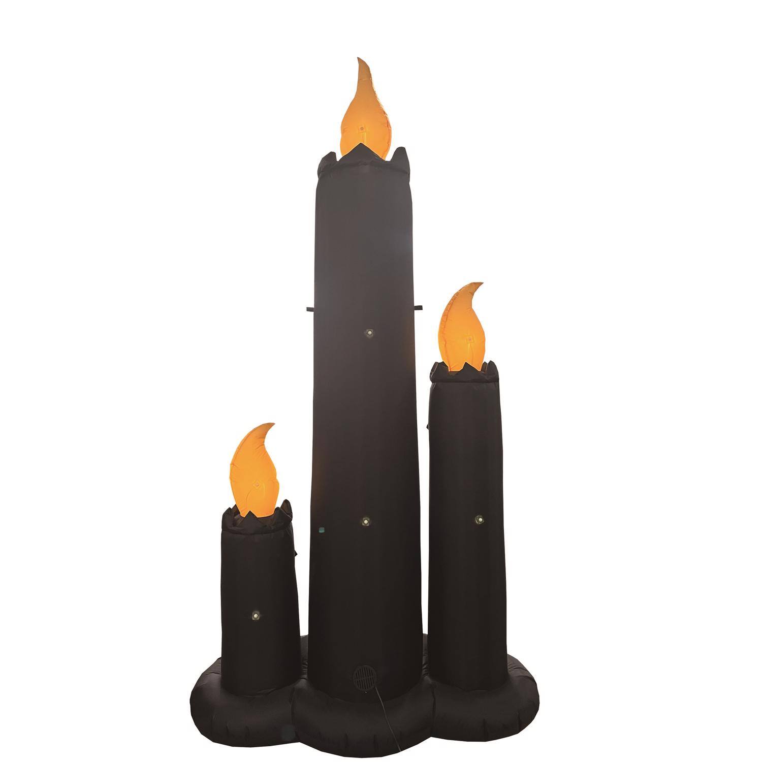 Left. Celebrations - Celebrations 9 ft. Prelit Spooky Candles Inflatable - Multicolored.