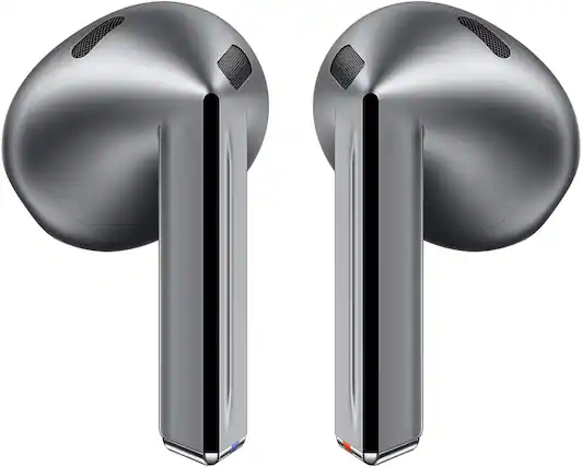 Front. Samsung - Samsung - Galaxy Buds3 Wireless Earbud Headphones - Silver (International Version) - Silver.