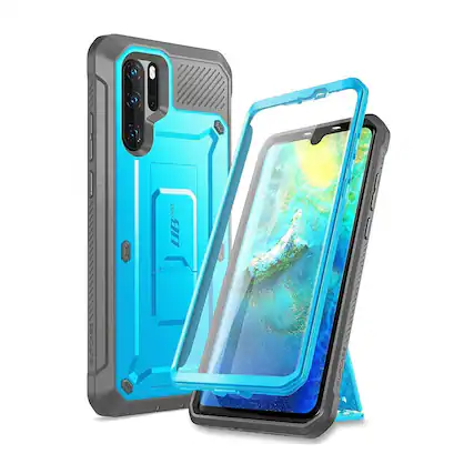 Front. SUPCASE - Unicorn Beetle Pro Rugged Case for Huawei P30 Pro – Full-Body Protection with Screen Protector - Blue.