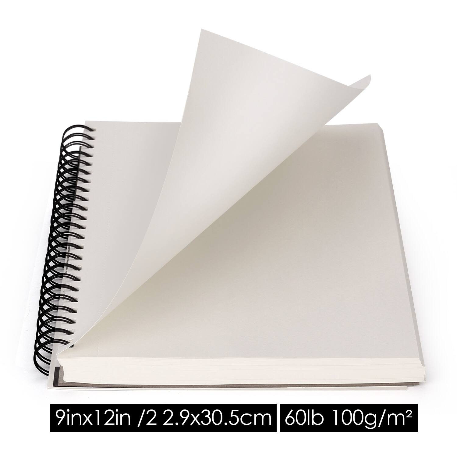 9in x 12in / 2 2.9x30.5cm 60lb 100g/m²