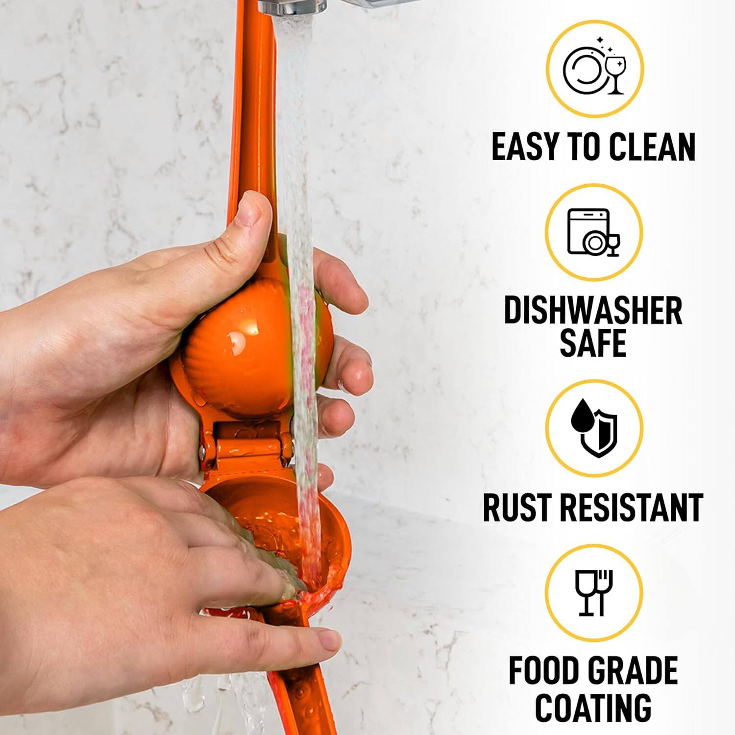 EASY TO CLEAN  
DISHWASHER SAFE  
RUST RESISTANT  
FOOD GRADE COATING