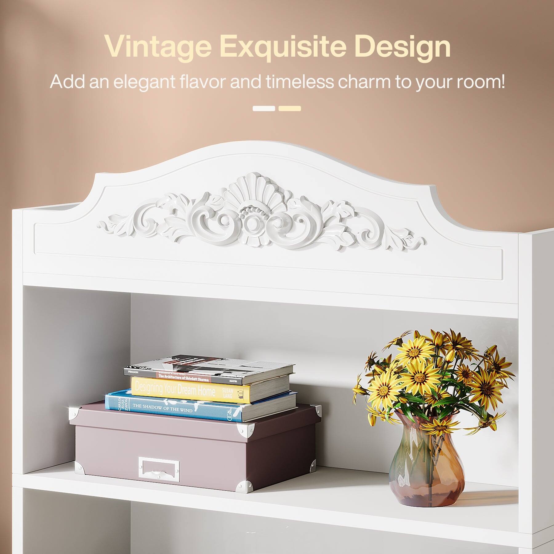Vintage Exquisite Design  
Add an elegant flavor and timeless charm to your room!  

PUGOL  
The eschetidal  
Sainfart  
Sentra  
Designing Your Dream Home  
SUSAN LANG  
THE SHADOW OF THE WIND