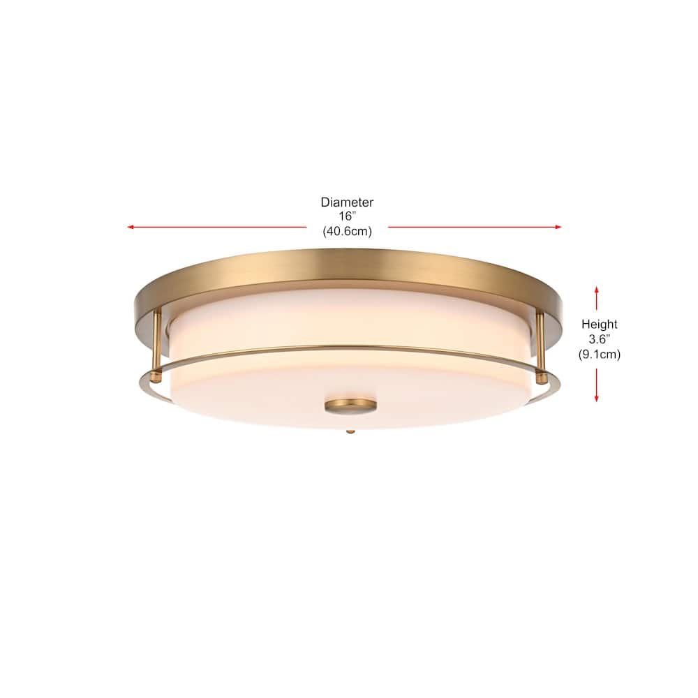 Living District - Kolson 16 Inch Led Flush Mount In - Satin Gold price history on PriceWatchPro