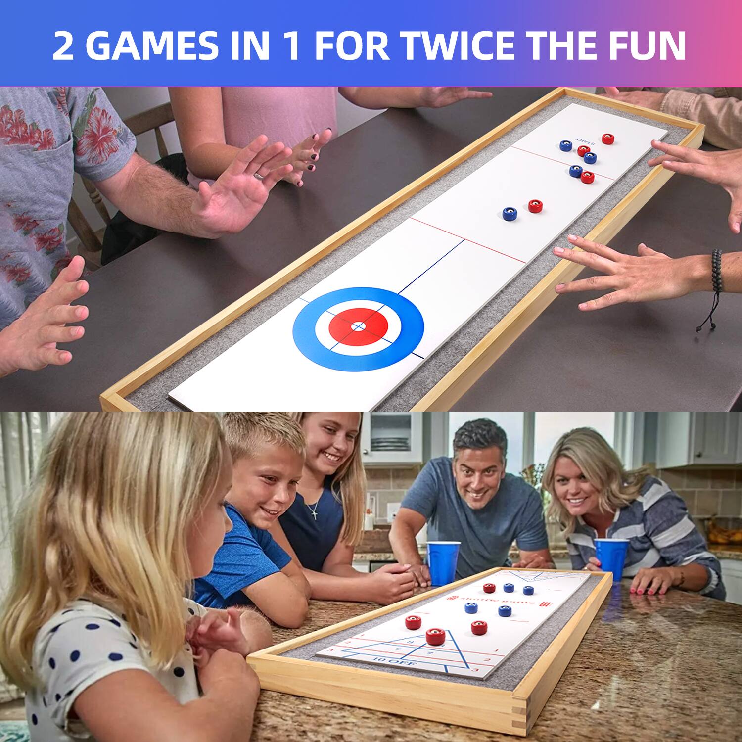 2 GAMES IN 1 FOR TWICE THE FUN