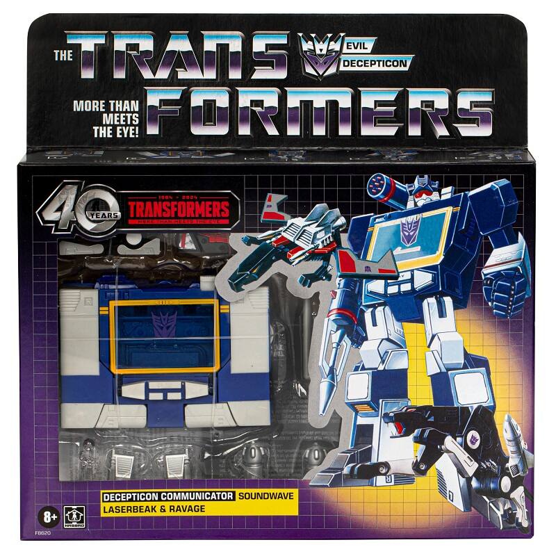 The Transformers: Evil Decepticon - More Than Meets the Eye!  
40 Years Transformers  
Decepticon Communicator: Soundwave, Laserbeak & Ravage  
8+