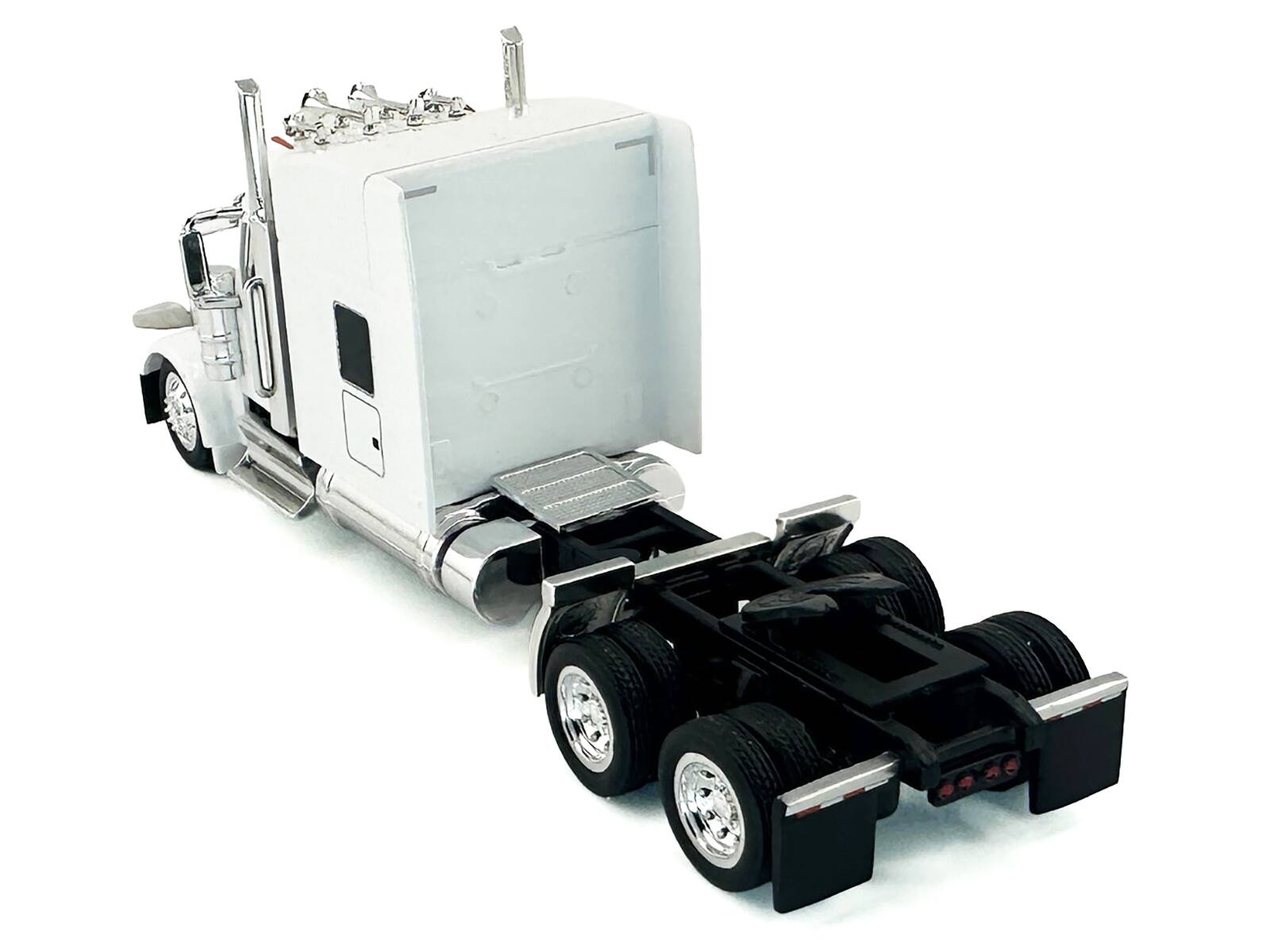 Left. HO Logistics Replicas - Peterbilt 589 with Stand Up Sleeper Cab White 1/87 (HO) Plastic Model Car by HO Logistics - White.
