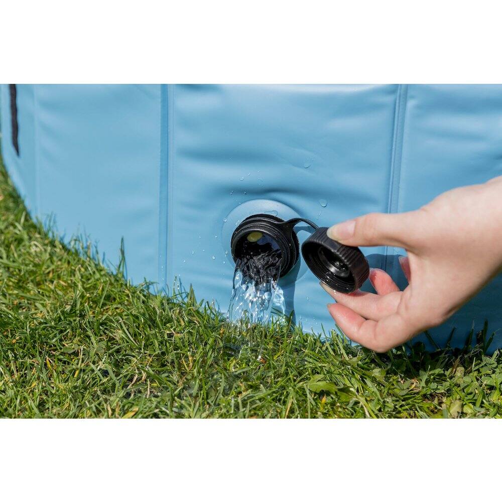 Alt View 4. TRIXIE - Outdoor Splash Pool for Dogs, Foldable Playpen, Bathtub - Blue.