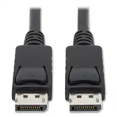 Front. Tripp Lite - Tripp Lite P580-010 10 ft. DisplayPort to DisplayPort Cable 4K with Latches - Black - Black.