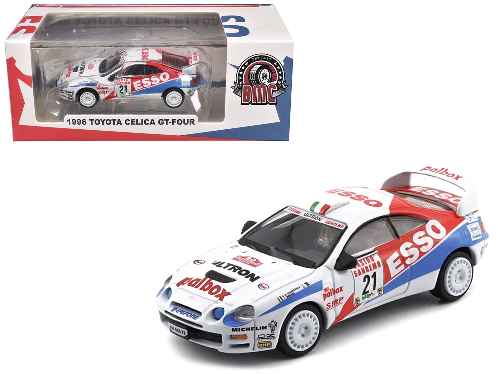 1996 TOYOTA CELICA GT-FOUR

ESSO
PALBOX
SMP
MICHELIN
GFL
SANREMO
ASTRO
ULTRON
SANREMO
PALBOX
21
SMP
GIFONE
SAS
