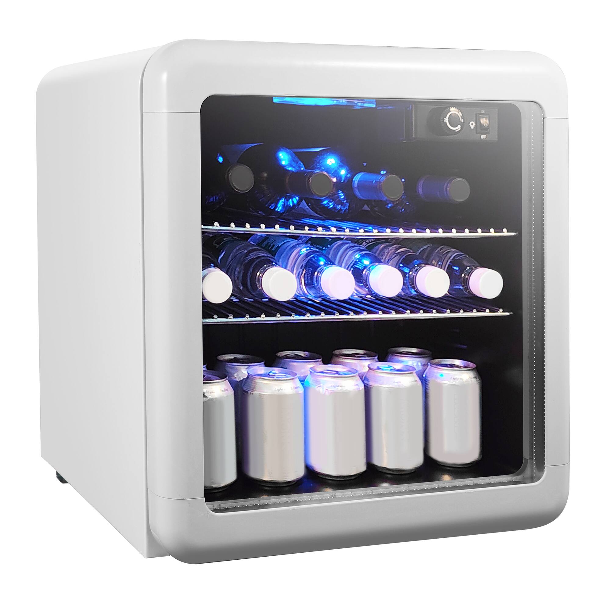 Alt View 7. Magic Chef - 1.7-Cu. Ft. Retro Beverage Cooler - White.