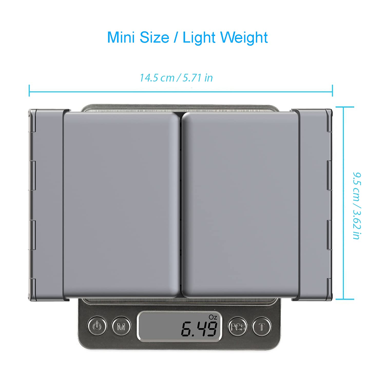 Mini Size / Light Weight  
14.5 cm / 5.71 in  
9.5 cm / 3.62 in  
6.49 oz