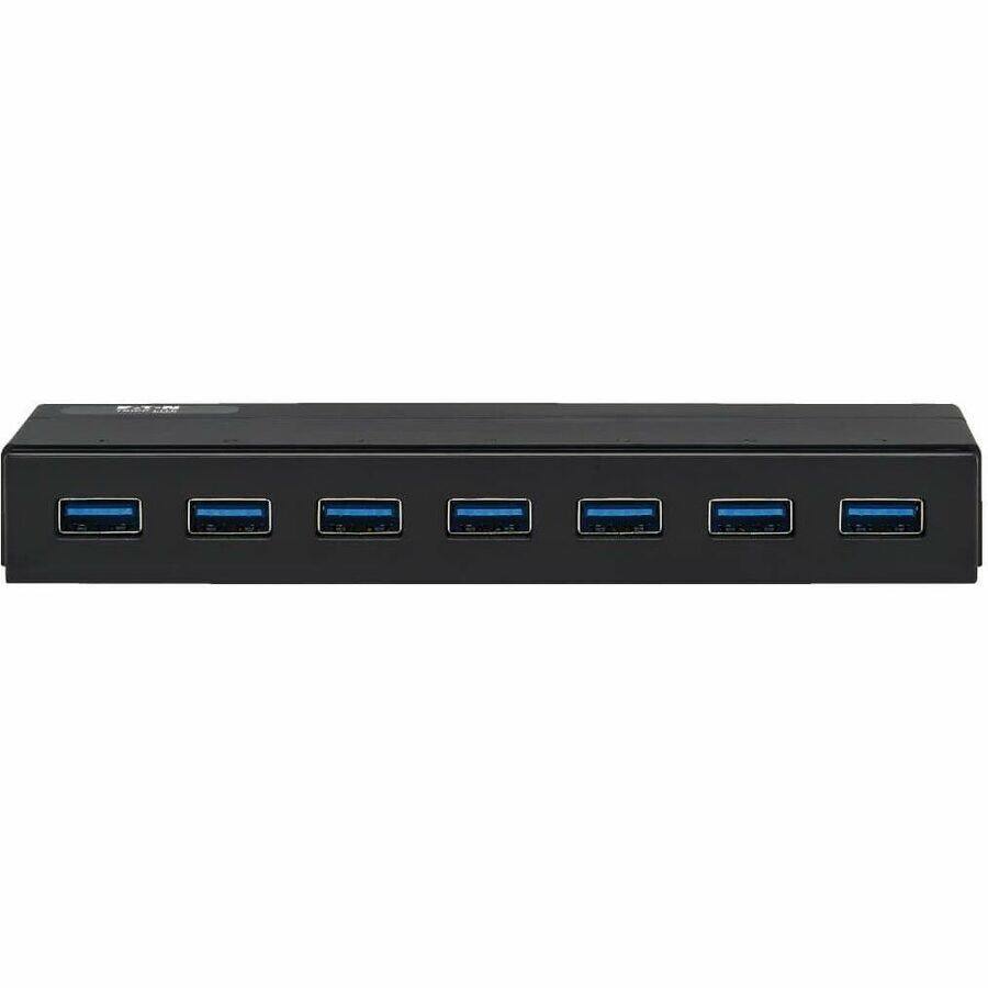 Alt View 4. Tripp Lite - Eaton Tripp Lite Series 7-Port USB 3.x (5Gbps) Hub with 1.5A Charging - USB - External - 8 USB Port(s) - 7 USB 3.0 - Black.