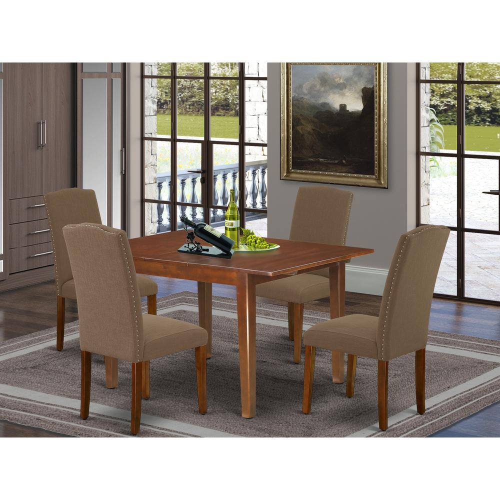 Left. East West Furniture - Dining Room Set Mahogany - Brown.