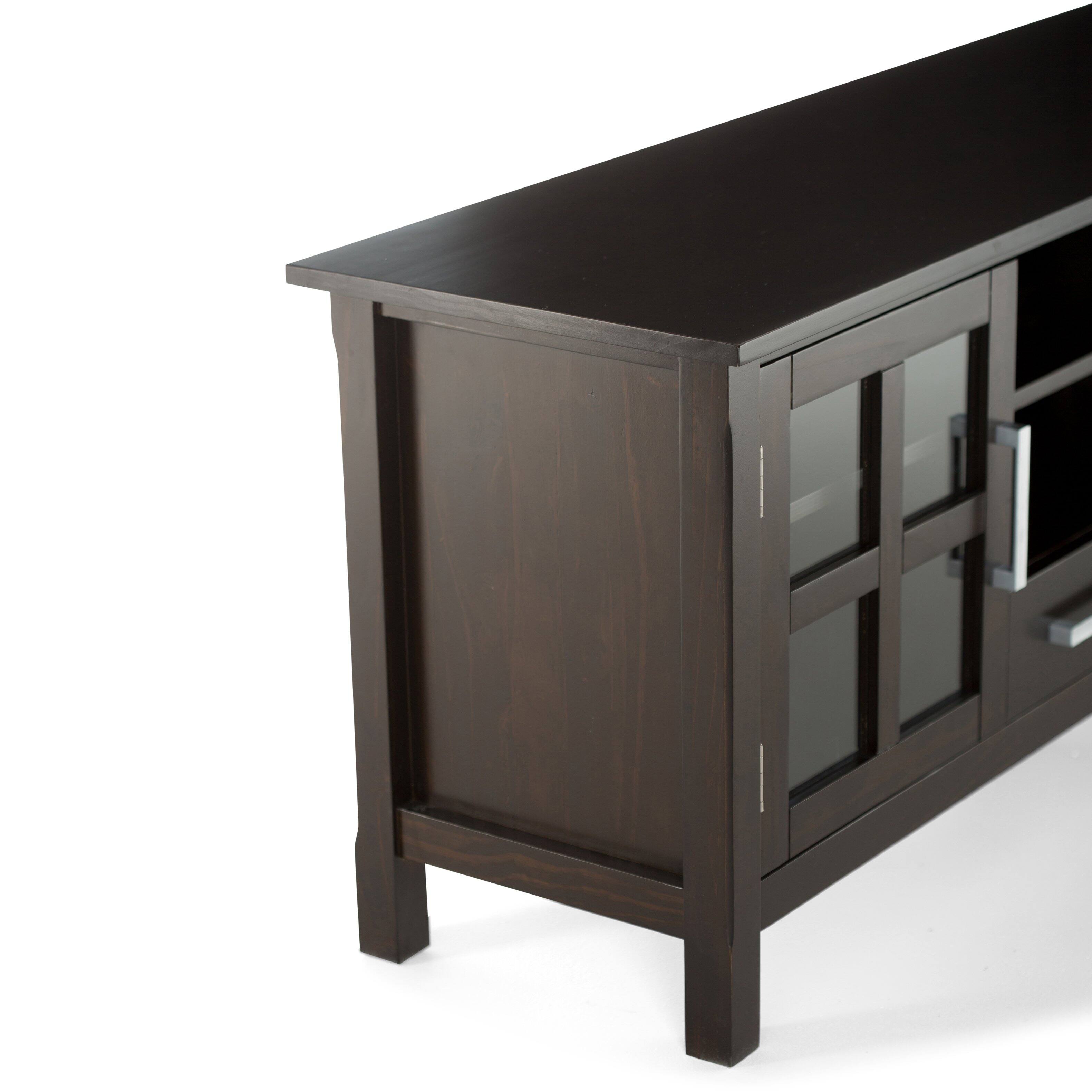 Angle. APRILSOUL - Kitchener - 60Inch Wide TV Media Stand - Hickory Brown - Dark Brown.