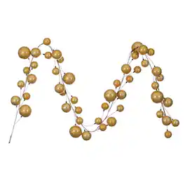 Vickerman - 10' Pearl Branch Ball Garland - Gold
