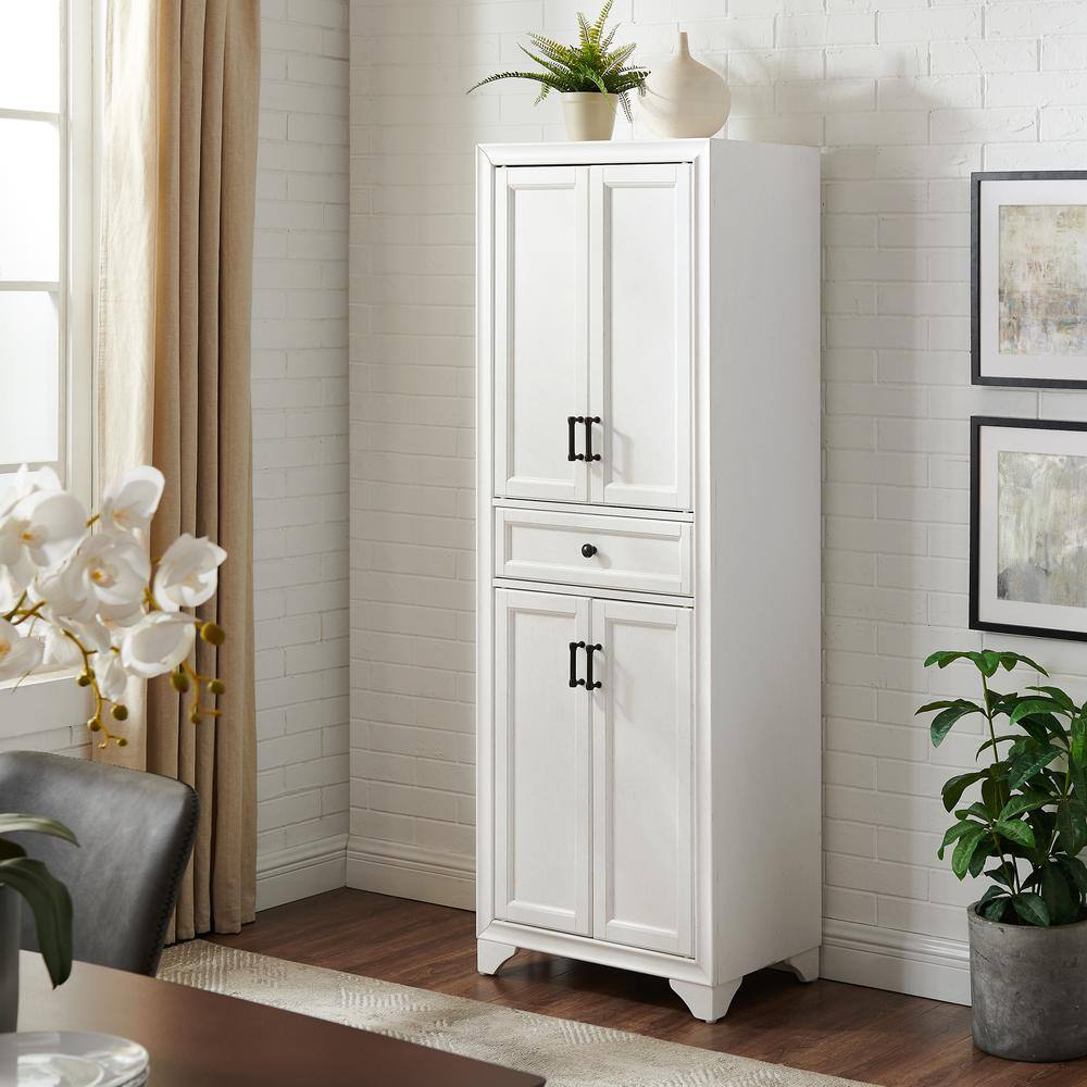 Alt View 10. Crosley Furniture - Tara Kitchen Storage Pantry - Distressed White.