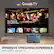 Google TV offers an immersive streaming experience with built-in Google TV. The image showcases a large screen TV displaying a variety of shows, including "Comic Comrades," "The Laughter League," "The Big Bang Theory," and "Breaking Bad." The TV is surrounded by a group of people, suggesting that it is a popular and engaging entertainment option.