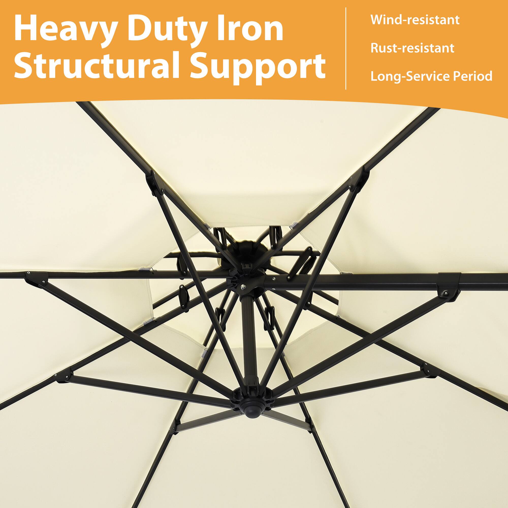 Heavy Duty Iron Structural Support

Wind-resistant
Rust-resistant
Long-Service Period