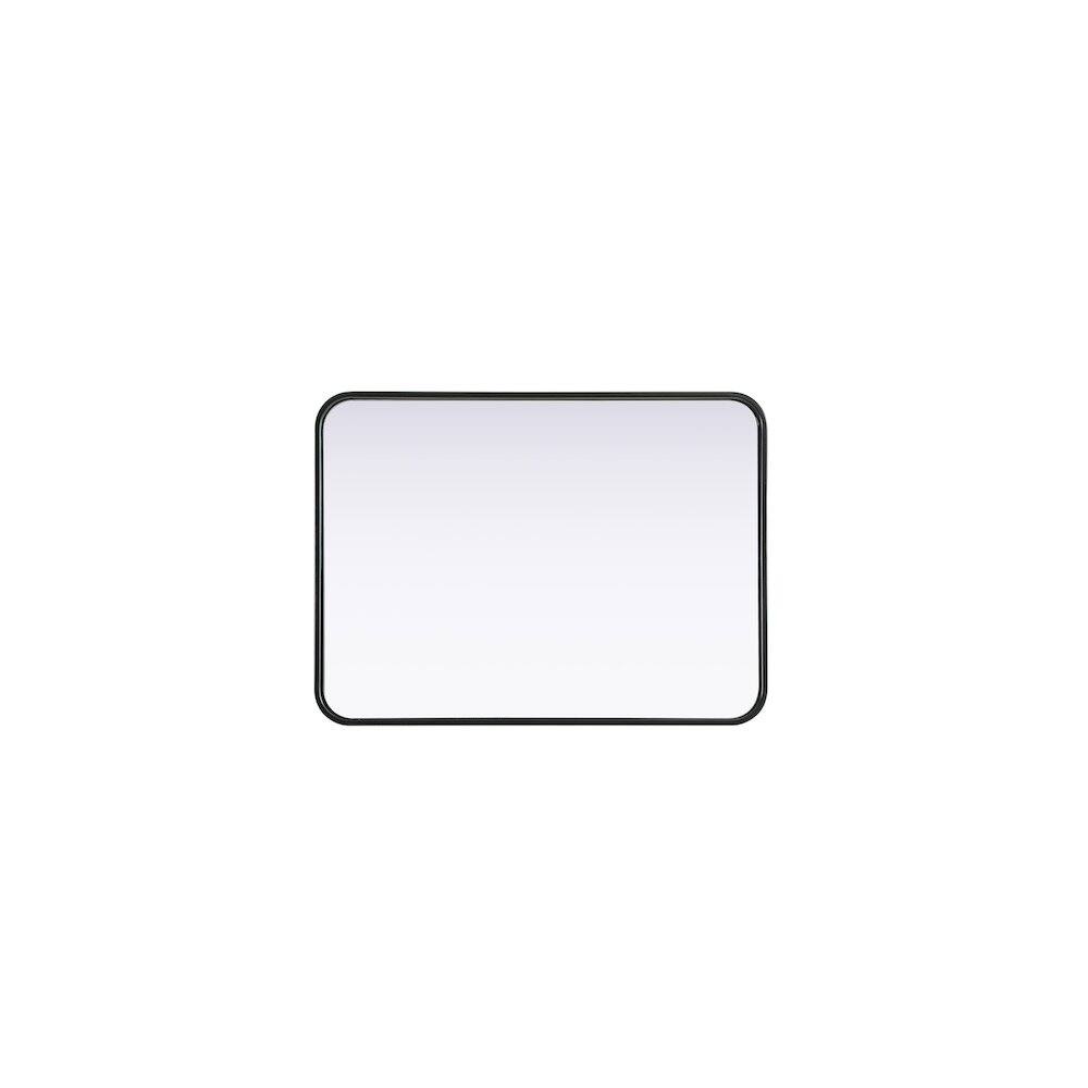Alt View 4. Elegant Decor - Contour Metal Rectangle Mirror 22x30 in Black - Black.