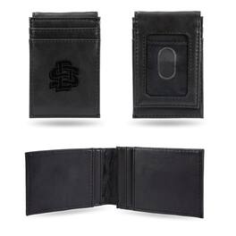 Rico Industries - South Dakota State Jackrabbits Laser Engraved Black Front Pocket Wallet/Money Clip - Multi