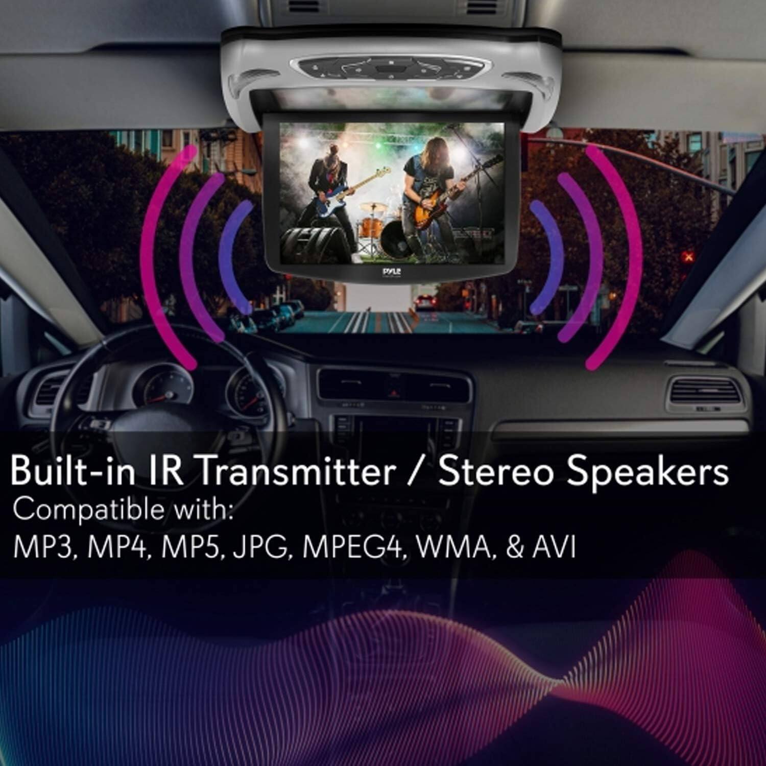 T5 C PYLE  
Built-in IR Transmitter / Stereo Speakers  
Compatible with: MP3, MP4, MP5, JPG, MPEG4, WMA, & AVI
