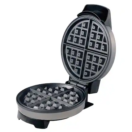 Front. Brentwood - Brentwood Select Nonstick Belgian Waffle Maker in Stainless Steel - Silver.