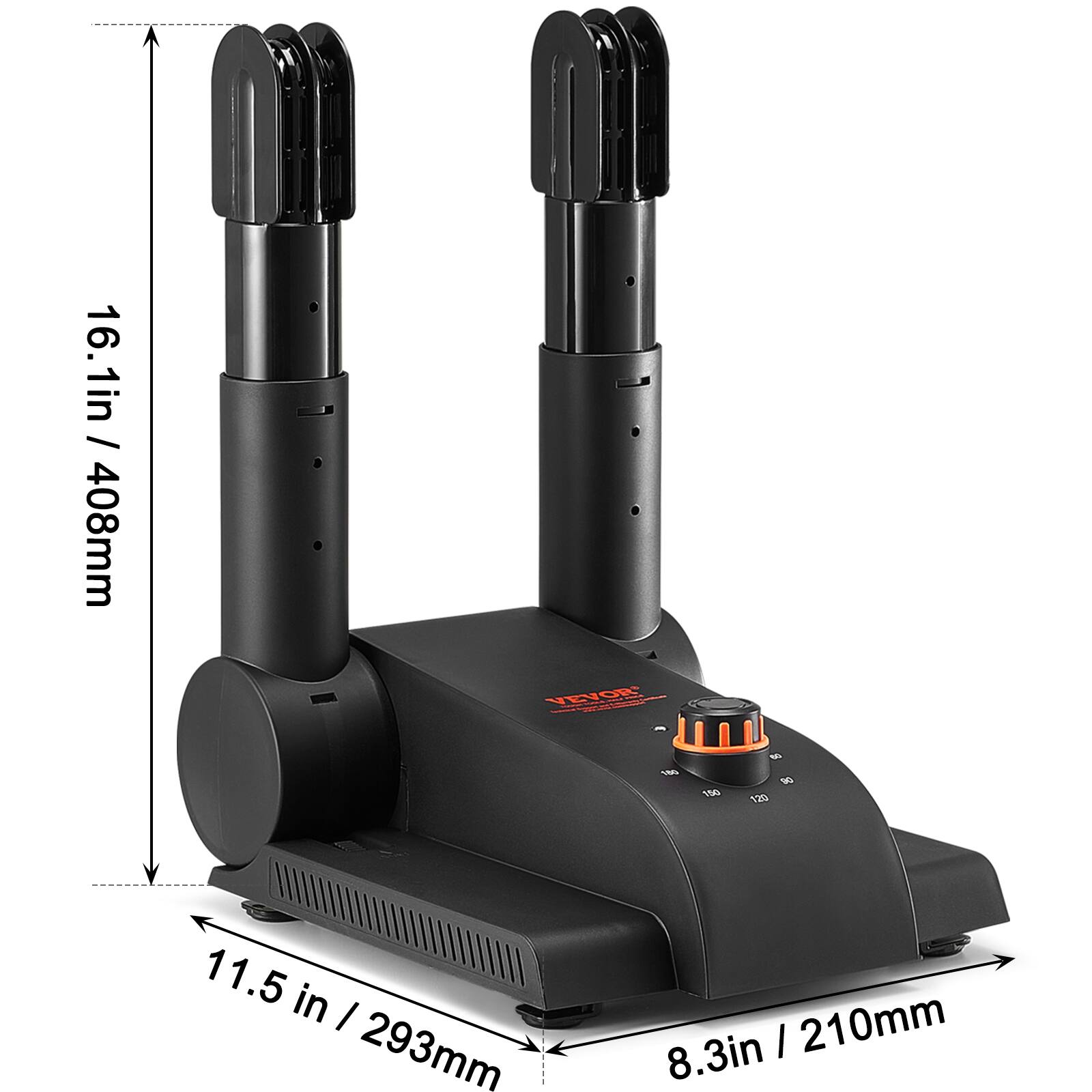 16.1 in / 408mm  
11.5 in / 293mm  
8.3 in / 210mm