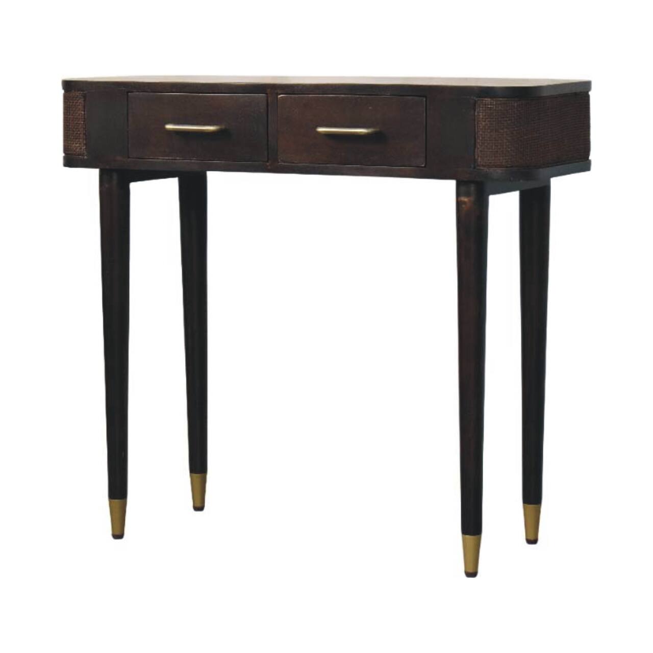 Left. Artisan Furniture - Artisan Furniture Solid Wood Belmont Console Table - Brown.