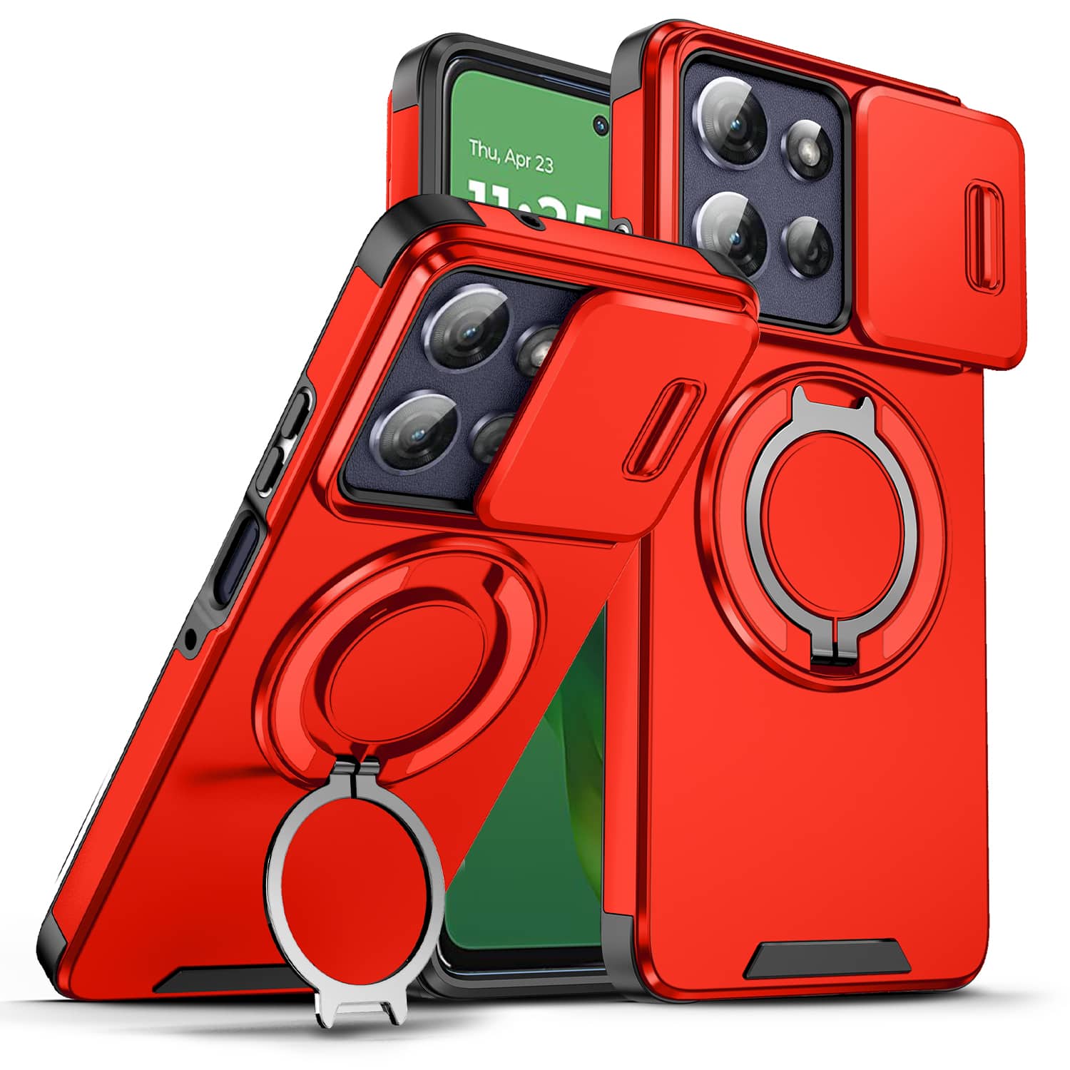 UUCOVER - Magnetic Case for Moto G 5G (2025/2026) & Moto G Play (2026) with Slide Camera Cover & 360° Ring Stand Drop-Proof Cover - Red price history on PriceWatchPro
