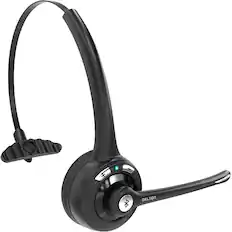 Front. Delton - Delton 10X Noise Isolating Bluetooth Over-the-Head Headset for Office & Remote Work (DBTHEAD10X) - Black.
