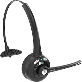 Delton - 10X Noise Isolating Bluetooth Over-the-Head Headset for Office & Remote Work (DBTHEAD10X) - Black