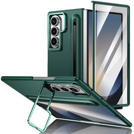Dteck - Full-Body Protective Case for Samsung Galaxy Z Fold8 Ultra with Stylus & Screen Protector,Rugged Lens Stand Hard Shell - Darkgreen