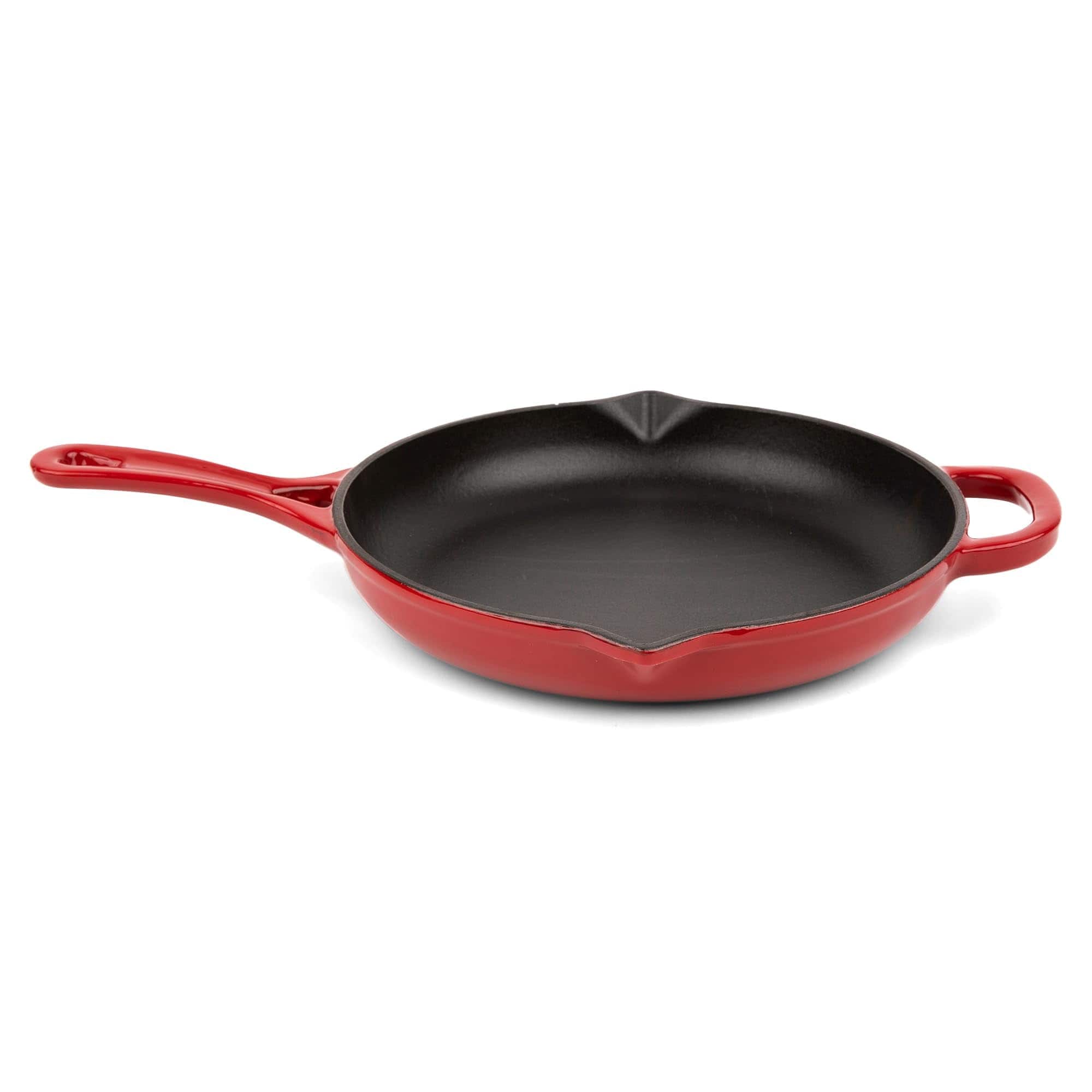 Larder & Vine - 10 in Enameled Cast Iron Skillet - Cabernet