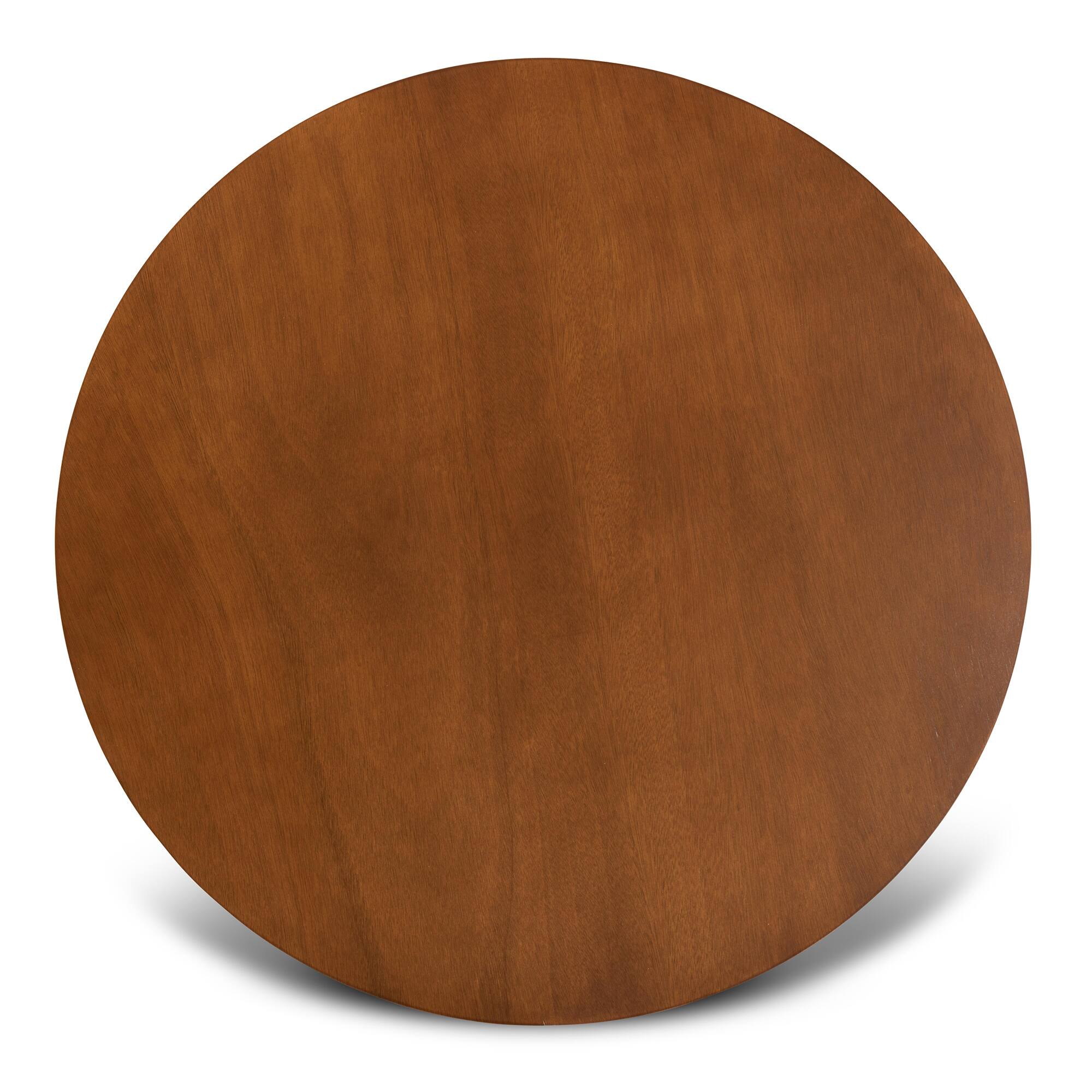 Left. Baxton Studio - Irene Modern and Contemporary Finished 35-Inch-Wide Round Wood Dining Table - Walnut.