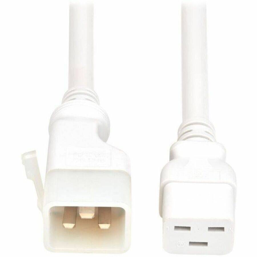 Alt View 2. Tripp Lite - PDU POWER CORD, C19 TO P-LOCK LITE C20 - 20A, 250V, 12 AWG, 3 FT. (0.9 M), WHITE - White.