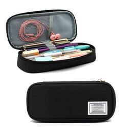 Dapper Styles - Pencil Case Multi- Slot Pouch Portable Bag Pen For& Office - 2101-big-BL