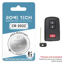 RomeTech - Replacement Battery for Key Fob - Toyota Land Cruiser 2016-2018