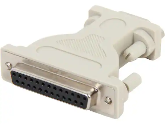 Front. Cables to Go - C2G 02449 DB9 Male to DB25 Female Serial RS232 Serial Adapter, Beige.
